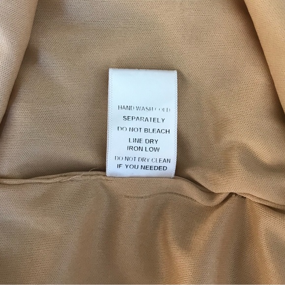 🔴 4/$15 H&M gold sexy fitted shirred & ruched ss mini party dress size M in EUC - Picture 14 of 14